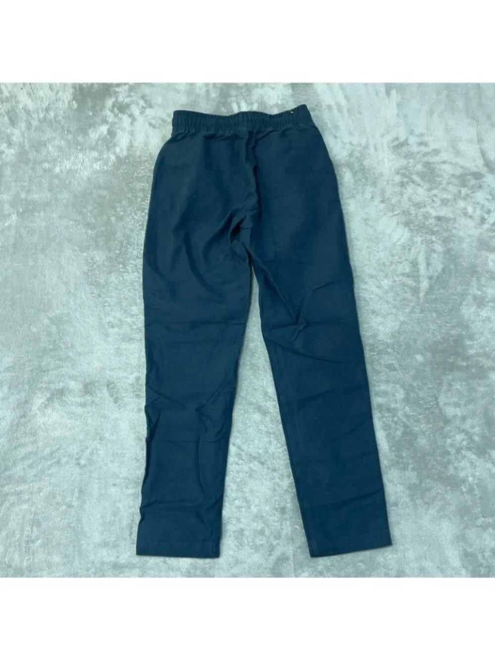 NWOT Vintage & Black Weatherproof Men's S Blue Linen Blend Pants Elastic Waist